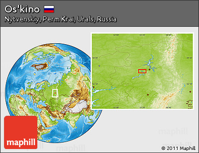 Physical Location Map of Os'kino
