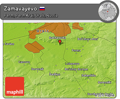 Physical 3D Map of Zamavayevo