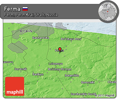 Political 3D Map of Ferma
