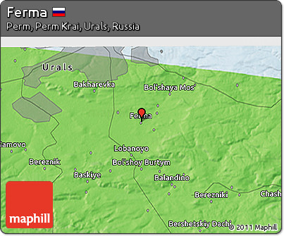 Political 3D Map of Ferma