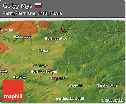 Satellite 3D Map of Golyy Mys