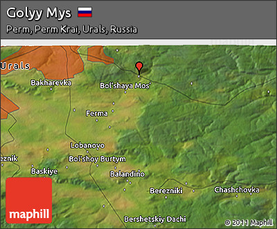 Satellite 3D Map of Golyy Mys