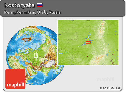 Physical Location Map of Kostoryata