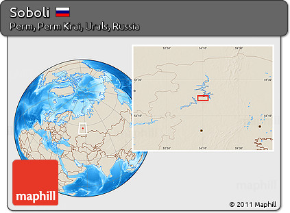 Shaded Relief Location Map of Soboli
