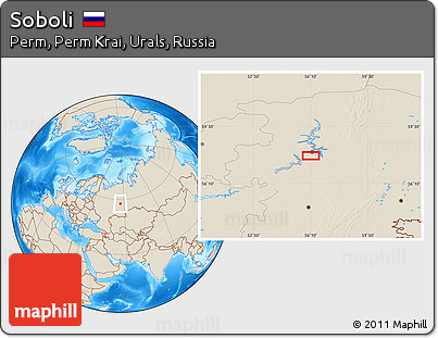Shaded Relief Location Map of Soboli