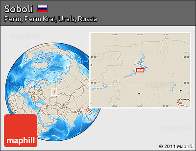 Shaded Relief Location Map of Soboli