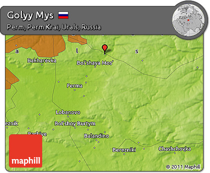 Physical Map of Golyy Mys