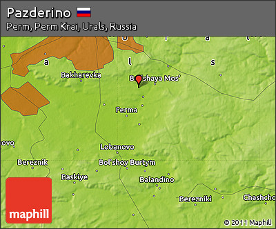 Physical Map of Pazderino