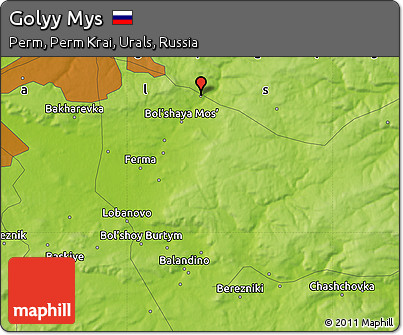 Physical Map of Golyy Mys