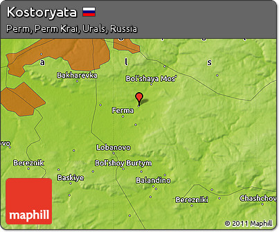 Physical Map of Kostoryata