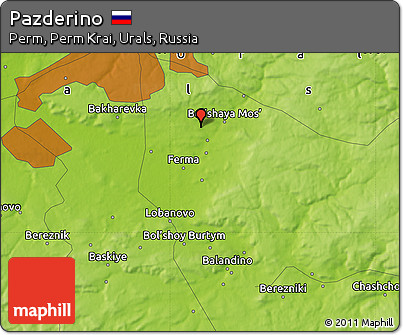 Physical Map of Pazderino