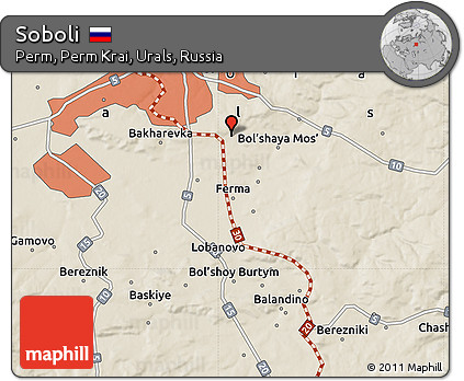 Shaded Relief Map of Soboli