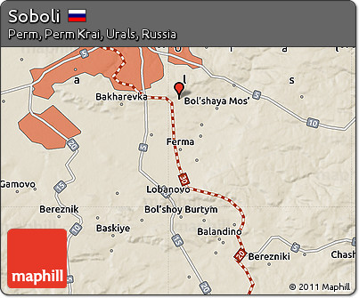 Shaded Relief Map of Soboli