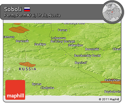 Physical Panoramic Map of Soboli