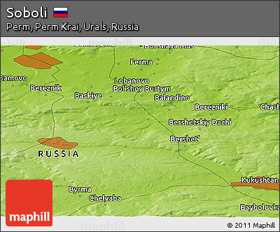 Physical Panoramic Map of Soboli