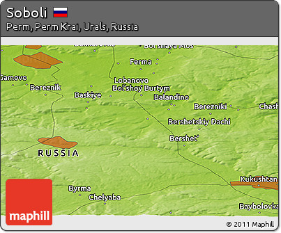 Physical Panoramic Map of Soboli