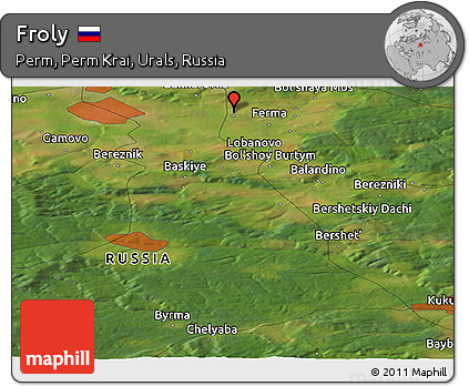 Satellite Panoramic Map of Froly