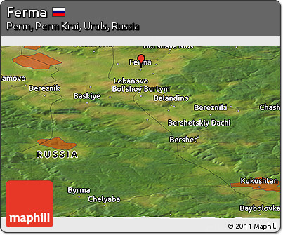 Satellite Panoramic Map of Ferma