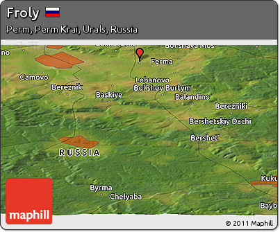 Satellite Panoramic Map of Froly