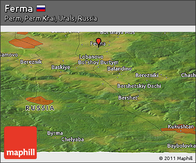 Satellite Panoramic Map of Ferma