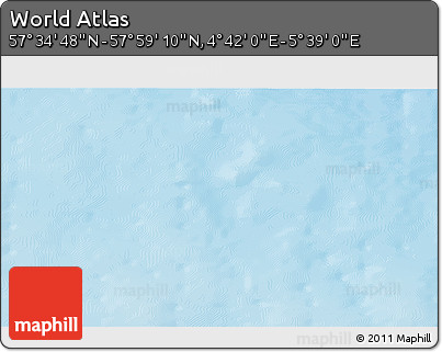 Physical 3D Map of the Area around 57° 46' 59" N, 5° 10' 30" E