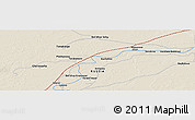 Shaded Relief Panoramic Map of the area around 57° 46' 59" N, 67° 13' 29" E