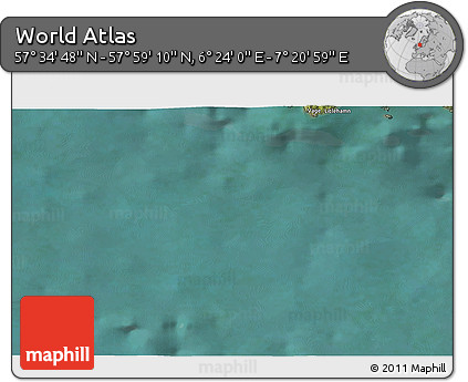 Satellite 3D Map of the Area around 57° 46' 59" N, 6° 52' 30" E