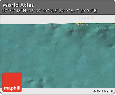 Satellite 3D Map of the Area around 57° 46' 59" N, 6° 52' 30" E