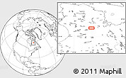 Blank Location Map of the area around 57° 46' 59" N, 72° 10' 30" W