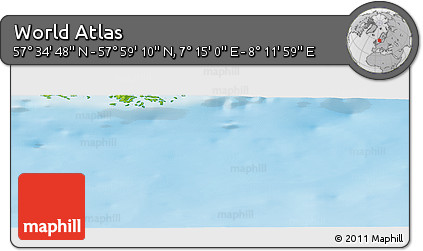 Physical Panoramic Map of the Area around 57° 46' 59" N, 7° 43' 29" E