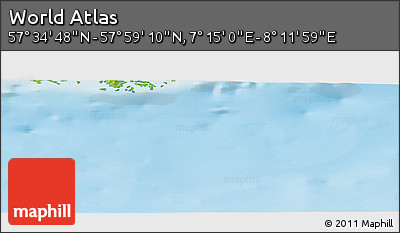 Physical Panoramic Map of the Area around 57° 46' 59" N, 7° 43' 29" E