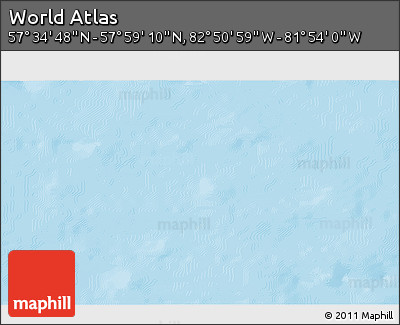 Shaded Relief 3D Map of the Area around 57° 46' 59" N, 82° 22' 30" W