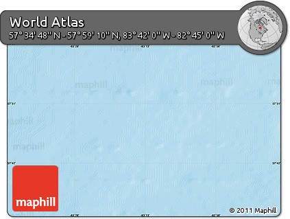 Physical Map of the Area around 57° 46' 59" N, 83° 13' 29" W