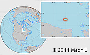 Gray Location Map of the area around 57° 46' 59" N, 84° 4' 29" W