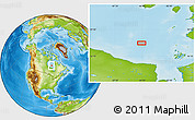 Physical Location Map of the area around 57° 46' 59" N, 84° 4' 29" W