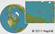 Satellite Location Map of the area around 57° 46' 59" N, 84° 4' 29" W