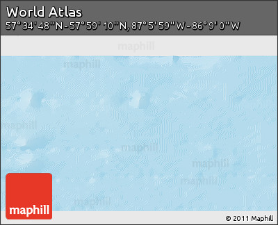 Physical 3D Map of the Area around 57° 46' 59" N, 86° 37' 30" W