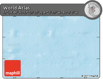 Physical Map of the Area around 57° 46' 59" N, 86° 37' 30" W