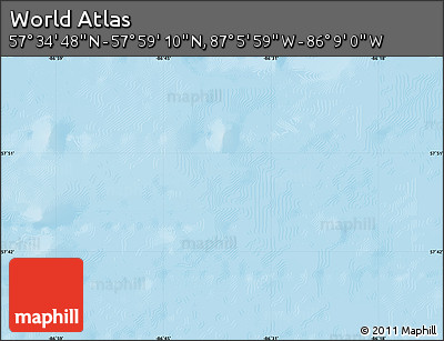 Physical Map of the Area around 57° 46' 59" N, 86° 37' 30" W