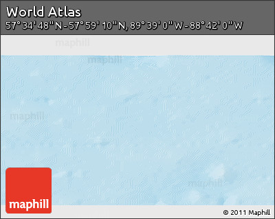 Physical 3D Map of the Area around 57° 46' 59" N, 89° 10' 30" W