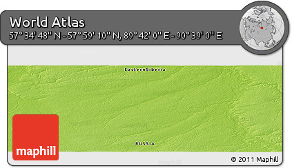 Physical Panoramic Map of the Area around 57° 46' 59" N, 90° 10' 30" E