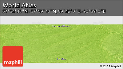 Physical Panoramic Map of the Area around 57° 46' 59" N, 90° 10' 30" E