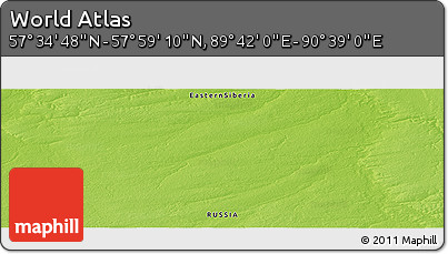 Physical Panoramic Map of the Area around 57° 46' 59" N, 90° 10' 30" E
