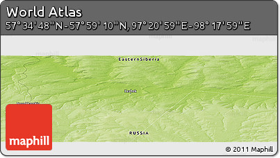 Physical Panoramic Map of the Area around 57° 46' 59" N, 97° 49' 29" E