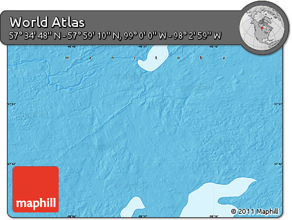 Political Map of the Area around 57° 46' 59" N, 98° 31' 30" W