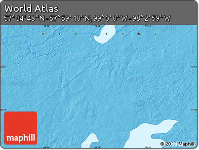 Political Map of the Area around 57° 46' 59" N, 98° 31' 30" W