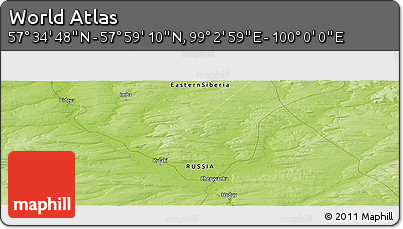 Physical Panoramic Map of the Area around 57° 46' 59" N, 99° 31' 30" E