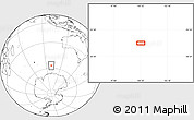 Blank Location Map of the area around 57° 10' 28" S, 100° 22' 30" E