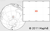 Blank Location Map of the area around 57° 10' 28" S, 101° 13' 29" E