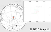Blank Location Map of the area around 57° 10' 28" S, 102° 55' 30" E